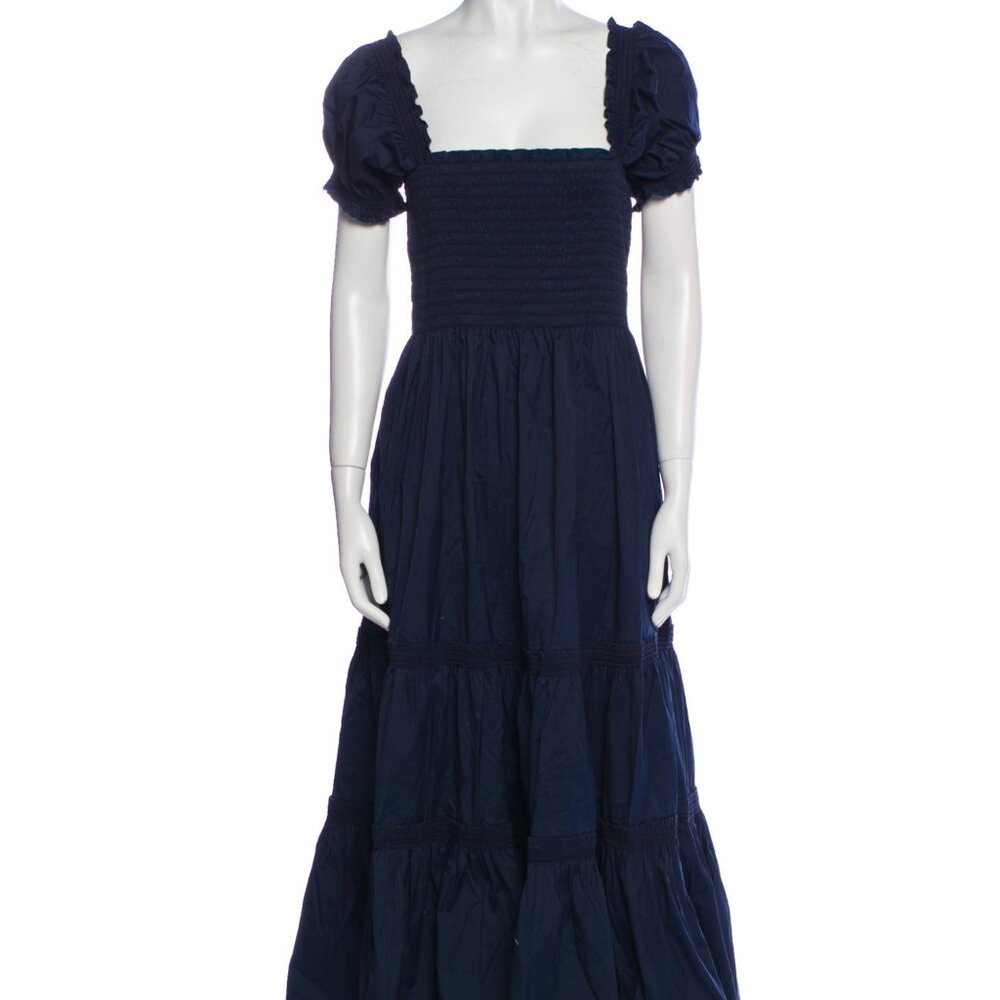 TORY BURCH SMOCKED MIDI DRESS STYLE# 73744 SIZE XL